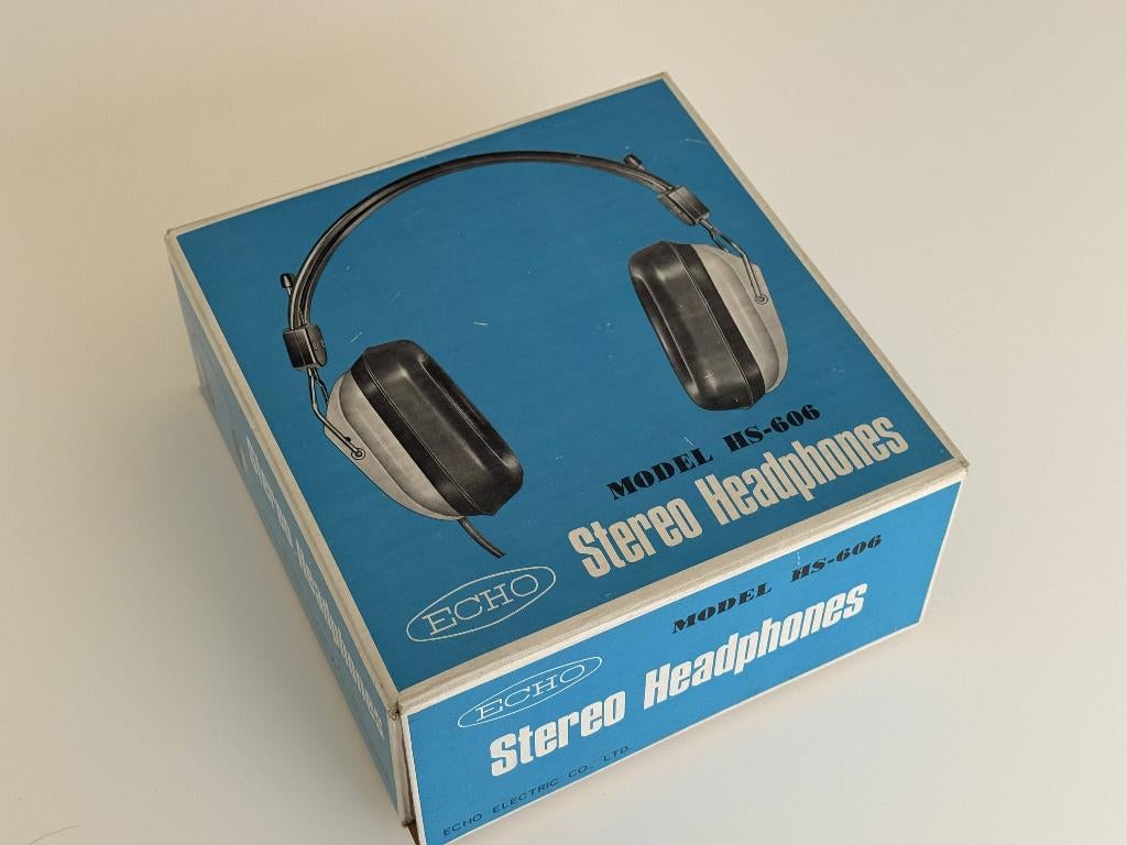 Vintage Echo HS 606 koptelefoon met originele doos, Enlèvement ou Envoi
