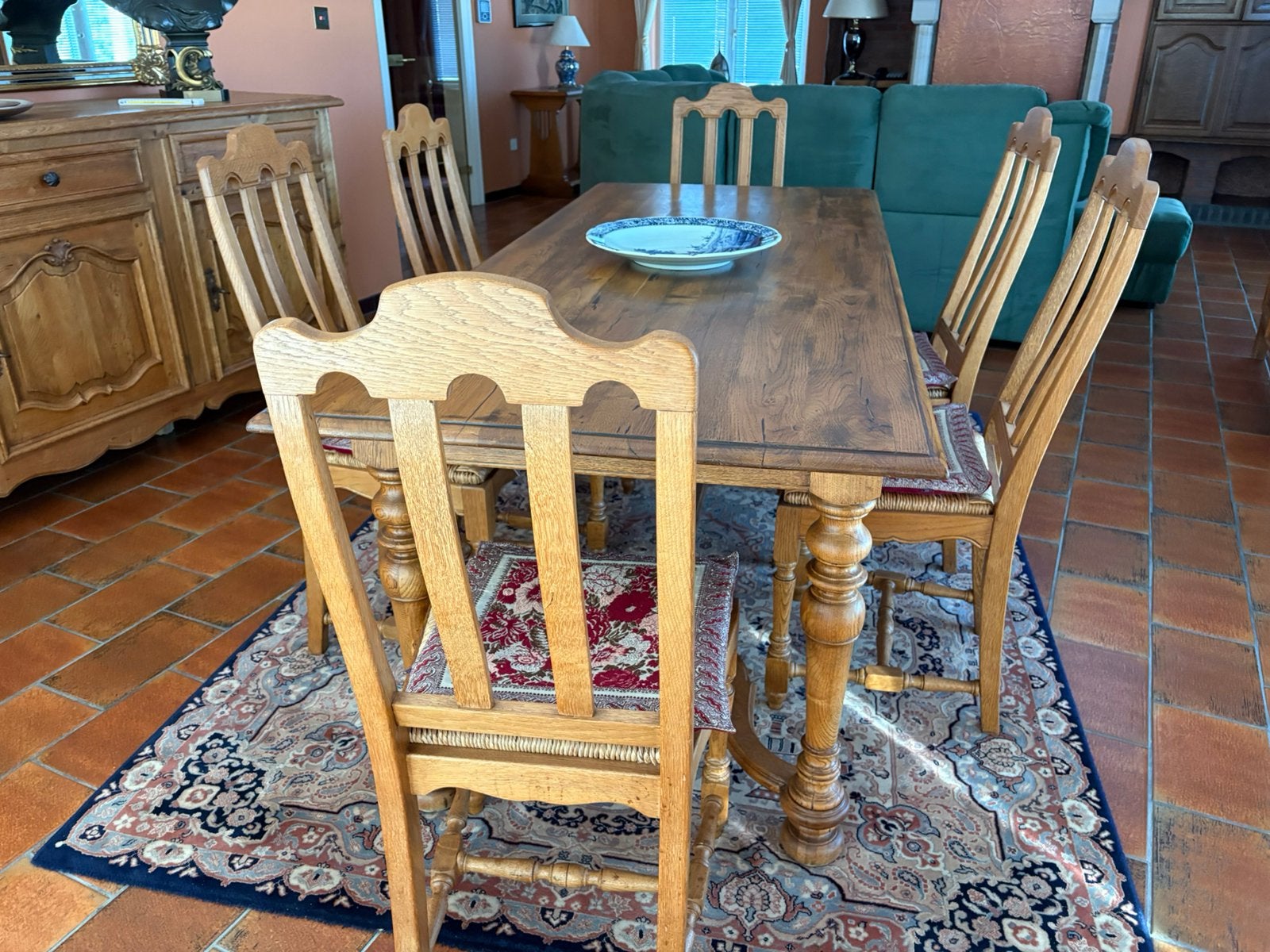6 eiken stoelen, Ophalen, Zo goed als nieuw