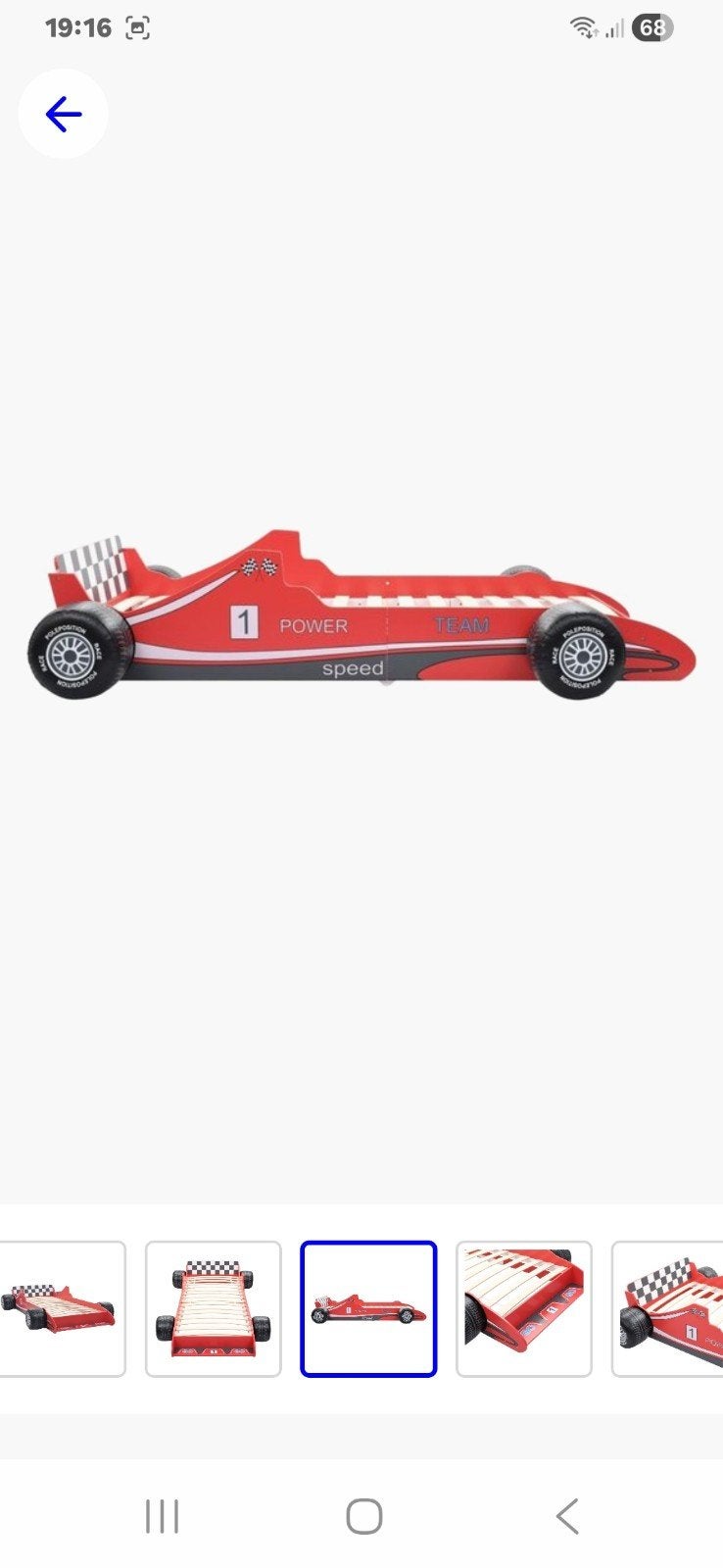 Kinderbed Raceauto Rood 90x200, Kinderen en Baby's, Kinderkamer | Bedden, Matras, Ophalen