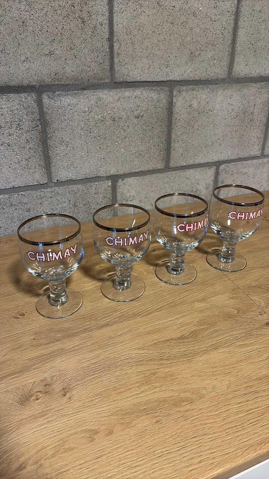 Boîte d'accueil avec 4 verres à bière Chimay Durobor 990/48, Collections, Enlèvement ou Envoi, Neuf, Verre à bière