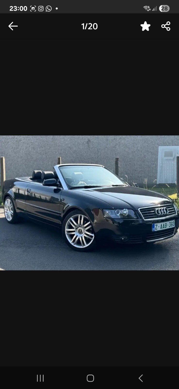 audi a4 cabrio 2004, Autos, Cuir, Achat, Cabriolet, A4