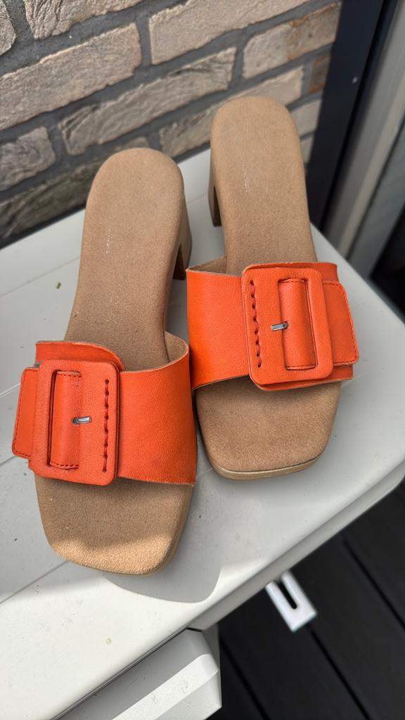 Oranje slippers Gabor, Kleding | Dames, Schoenen, Oranje, Zo goed als nieuw, Ophalen, Slippers