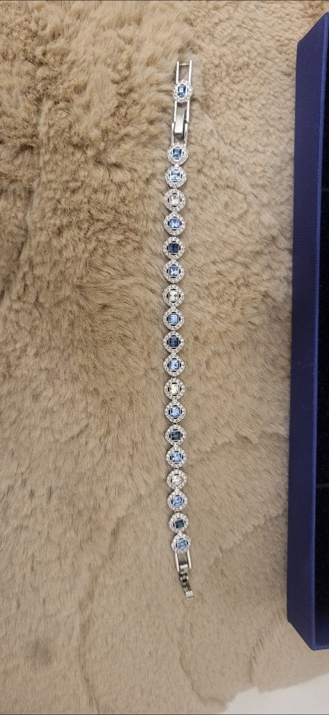 Bracelet Swarovski, Met kristal, Overige materialen, Blauw, Ophalen of Verzenden