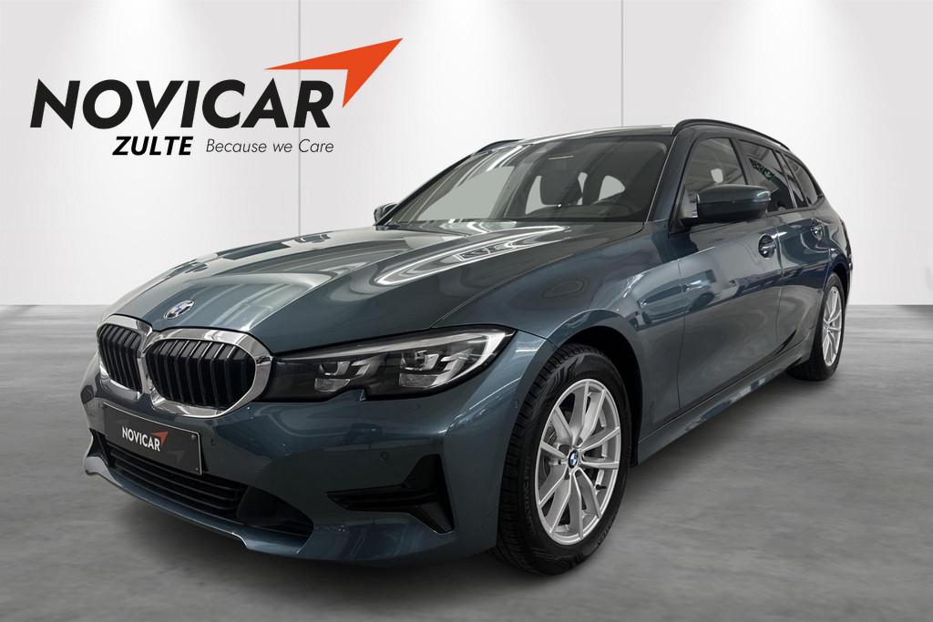 BMW 3 Reeks Touring 316D - LEDER + GPS + AUTOMAAT, Auto's, Gebruikt, 4 cilinders, Blauw, 5 deurs