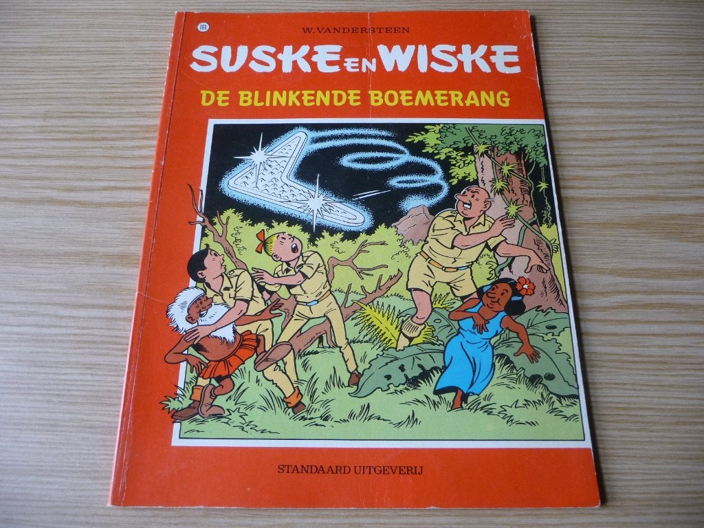 Suske & Wiske 161. De blinkende boemerang EERSTE DRUK €4, Willy Vandersteen, Eén stripboek, Ophalen of Verzenden, Zo goed als nieuw