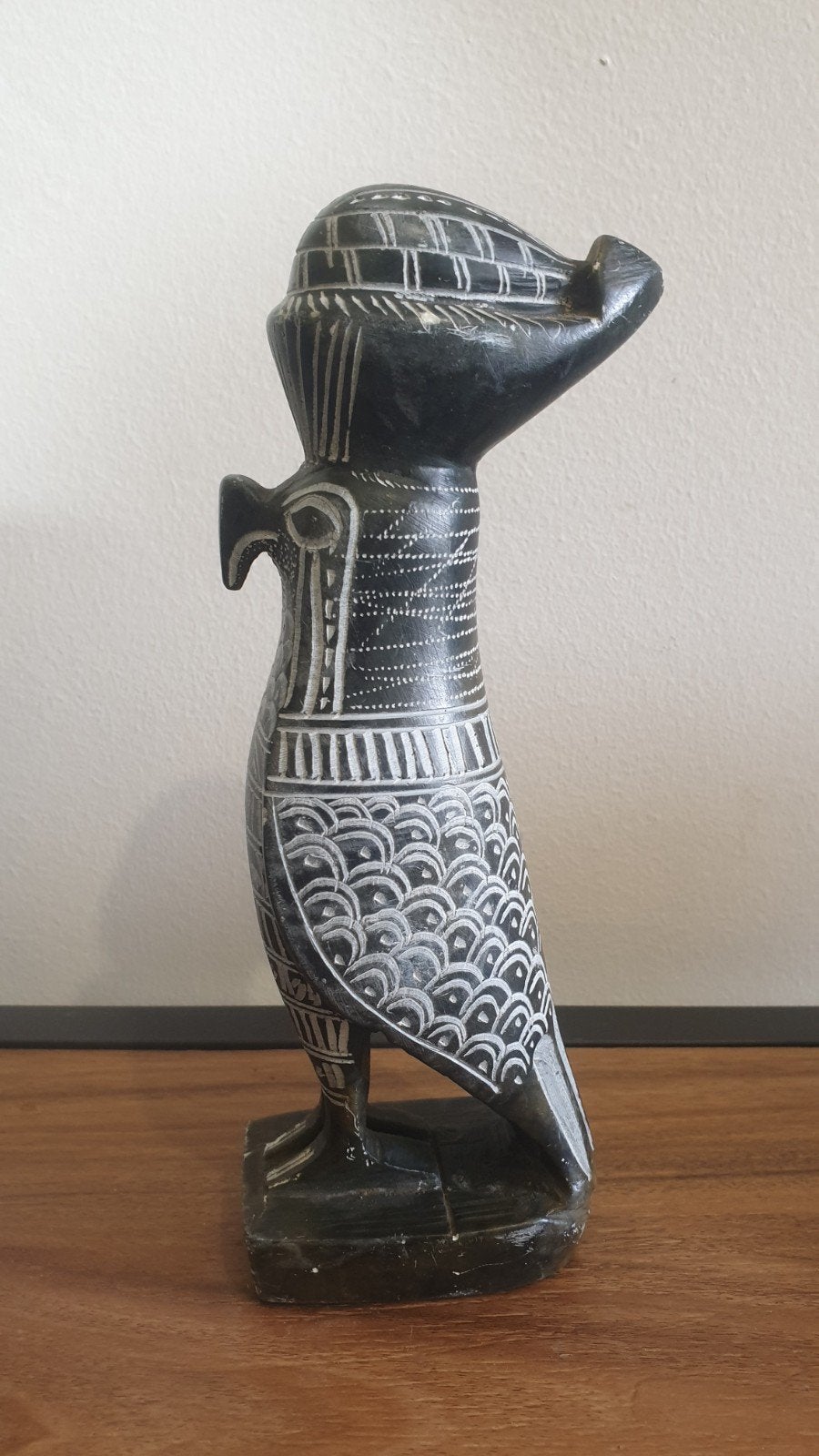 Horus, statue égyptienne en pierre à soupe 20 cm, Enlèvement ou Envoi, Sculpture