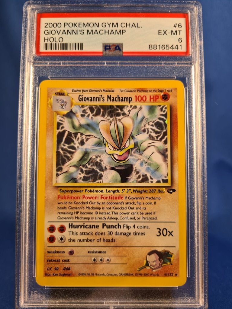 Giovanni's Machamp 6/132 - Gym Challenge (PSA 6), Envoi, Utilisé