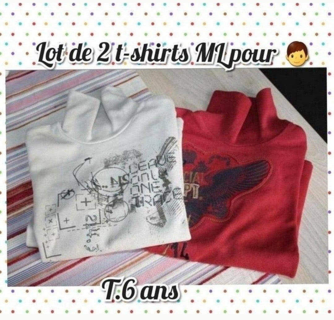 sweats ML avec col pour garçon -lot de 2-T.6 ans, Kinderen en Baby's, Kinderkleding | Maat 116, Ophalen of Verzenden, Gebruikt