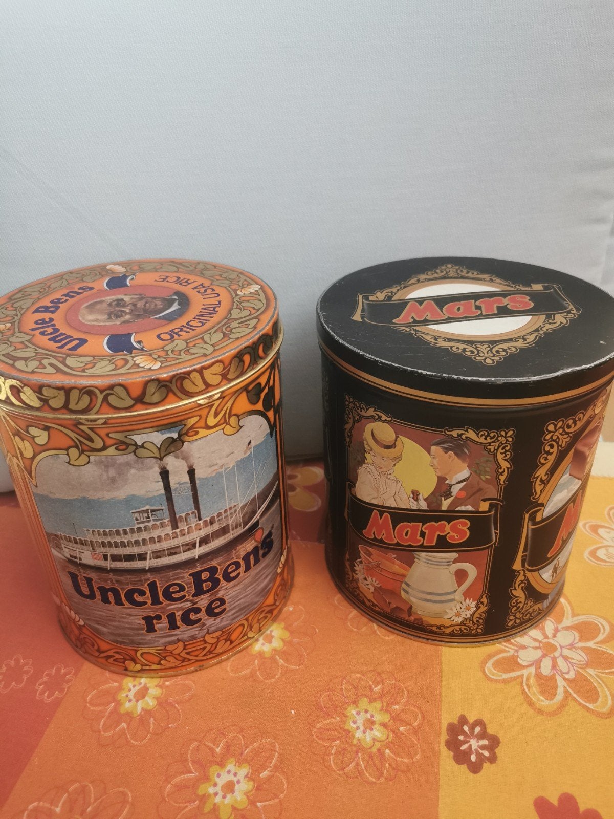 2 oude blikken dozen, Ophalen of Verzenden