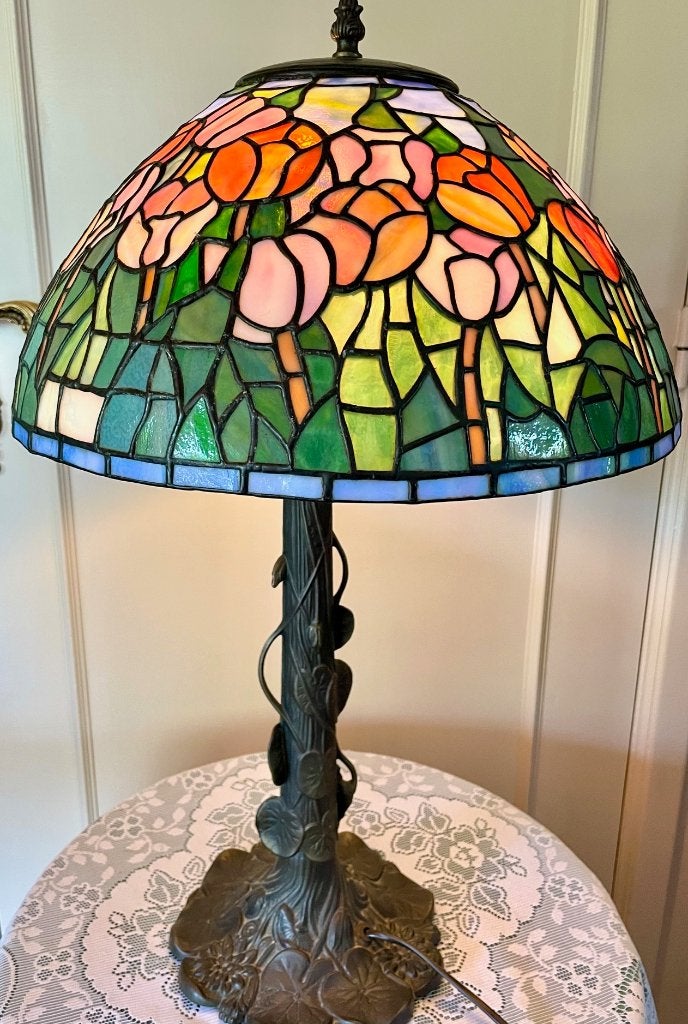 Tiffany-stijl tafellamp, Ophalen, Met schakelaar, Overige fittingen, 65 cm