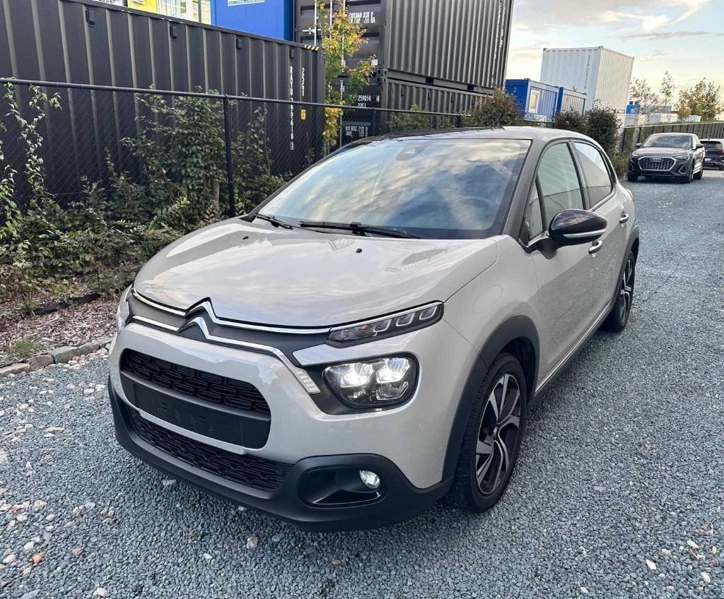 Citroen C3 1.2i Shine Plus*Halfleer/Camera/Navi/..., Auto's, Voorwielaandrijving, Stof, Beige, Bedrijf