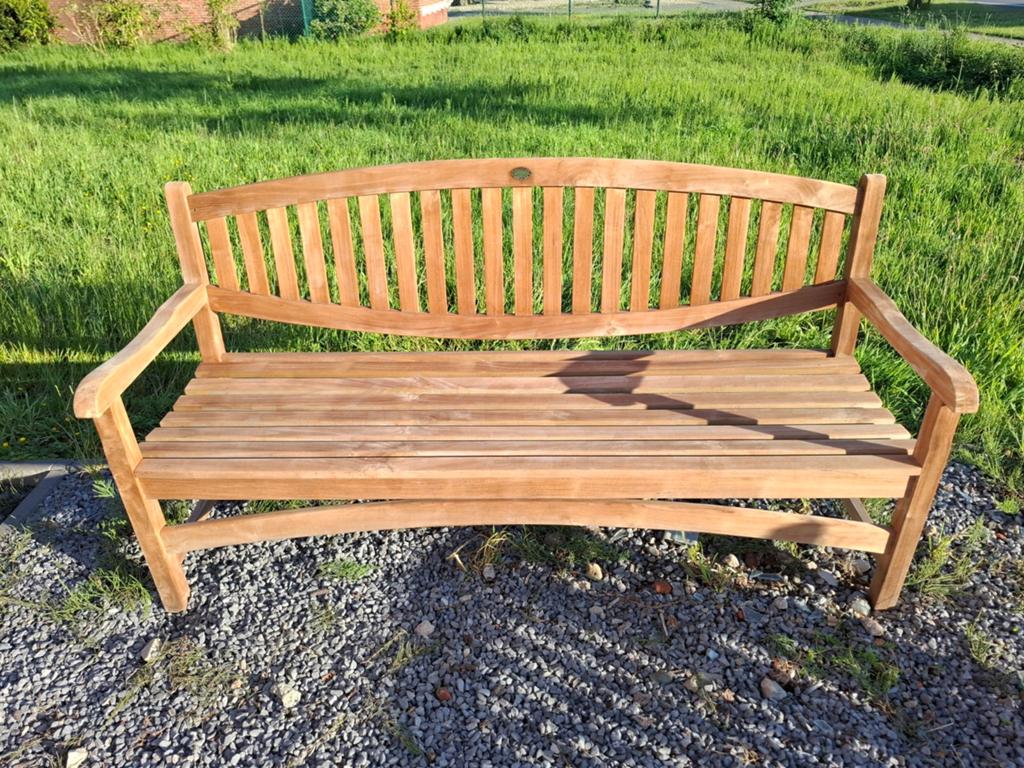 Tuinbank teak, Tuin en Terras, Tuinbanken, Ophalen, Zo goed als nieuw, Teakhout