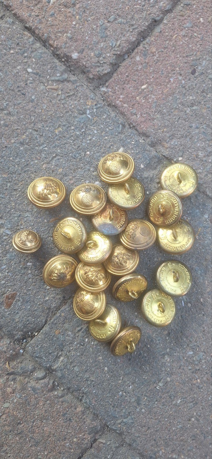 Set grenadierknoppen, Verzamelen, Militaria | Algemeen, Ophalen