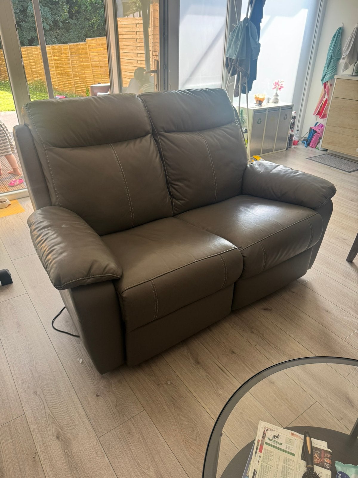Canape semi-cuir electrique, Maison & Meubles, Canapés | Coins salons complets, Enlèvement, Utilisé, Cuir