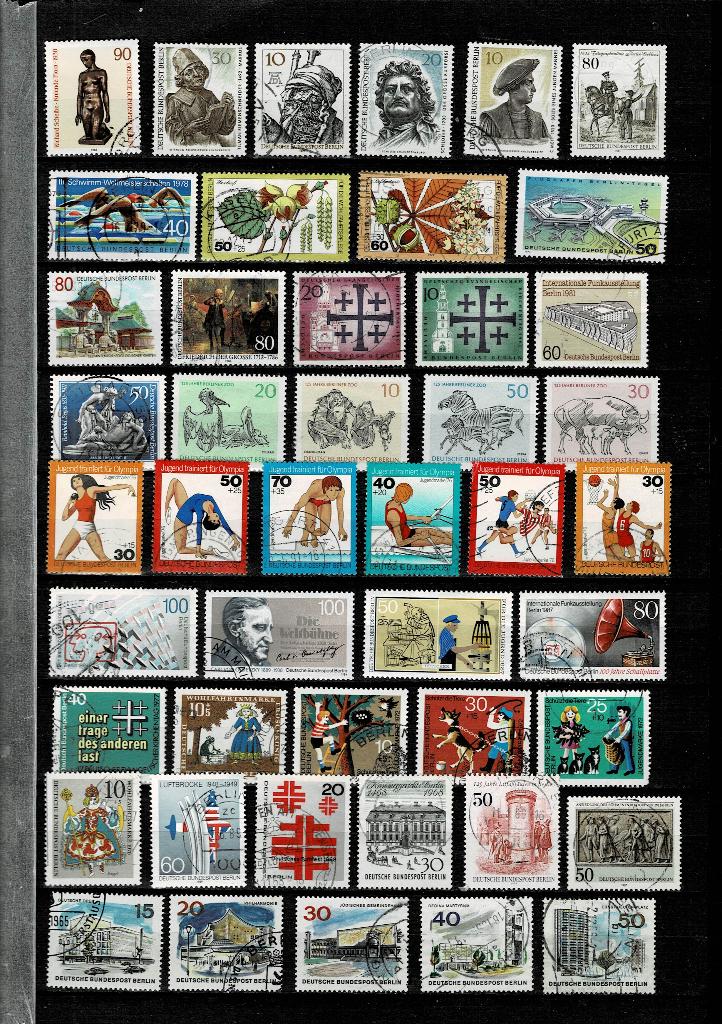 EUROPE DEUTSCHE BUNDESPOST BERLIN 176 TIMBRES OBLITERES, Enlèvement, Affranchi