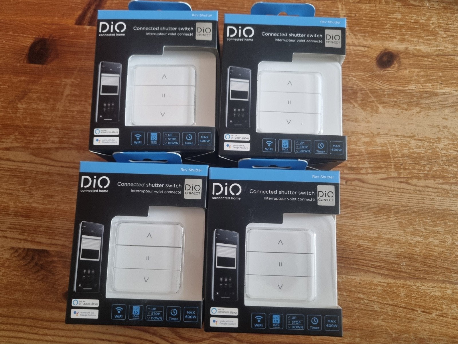 Rev-Shutter - 4 geconnecteerde schakelaars voor rolluiken, Doe-het-zelf en Bouw, Ophalen of Verzenden