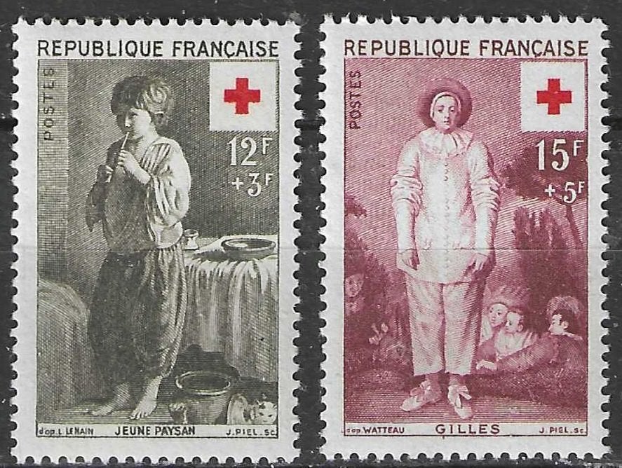 Frankrijk 1956 - Yvert 1089-1090 - Kunstwerken. (PF), Verzenden, Postfris