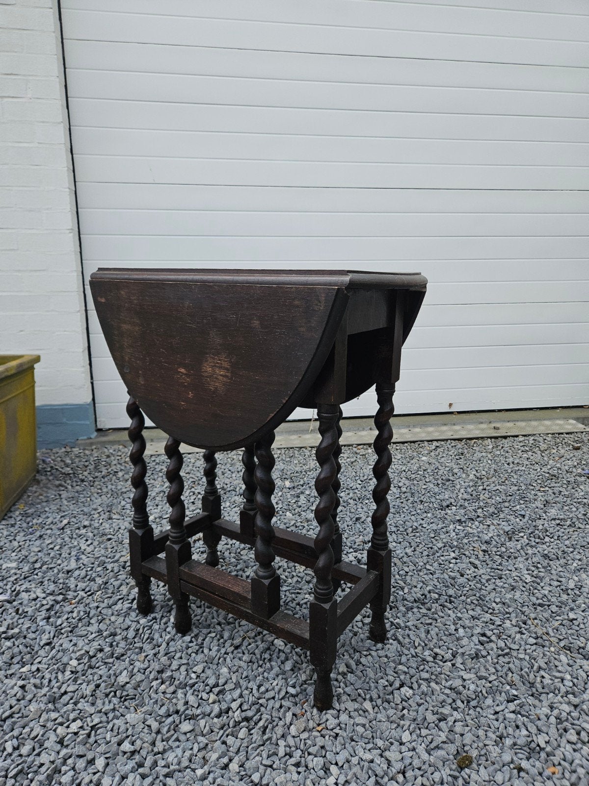 antieke hangoortafel, Ophalen