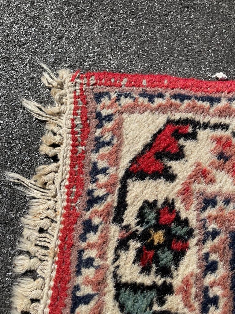 Antiek handgeknoopt Perzisch tapijt 1m45x76cm, Antiek en Kunst, Ophalen