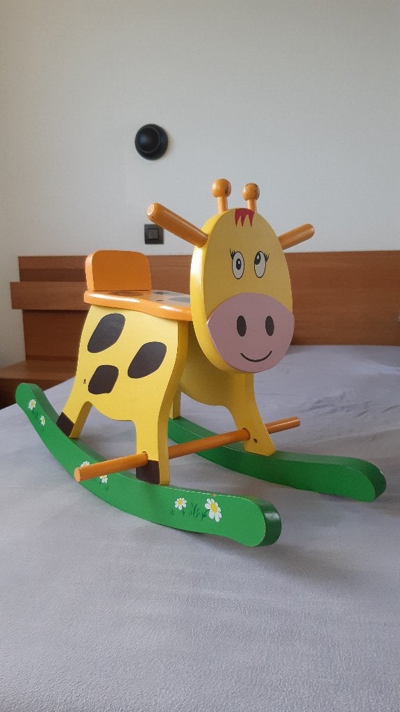 grappig houten schommeldier, Kinderen en Baby's, Speelgoed | Hobbelfiguren, Ophalen, Gebruikt