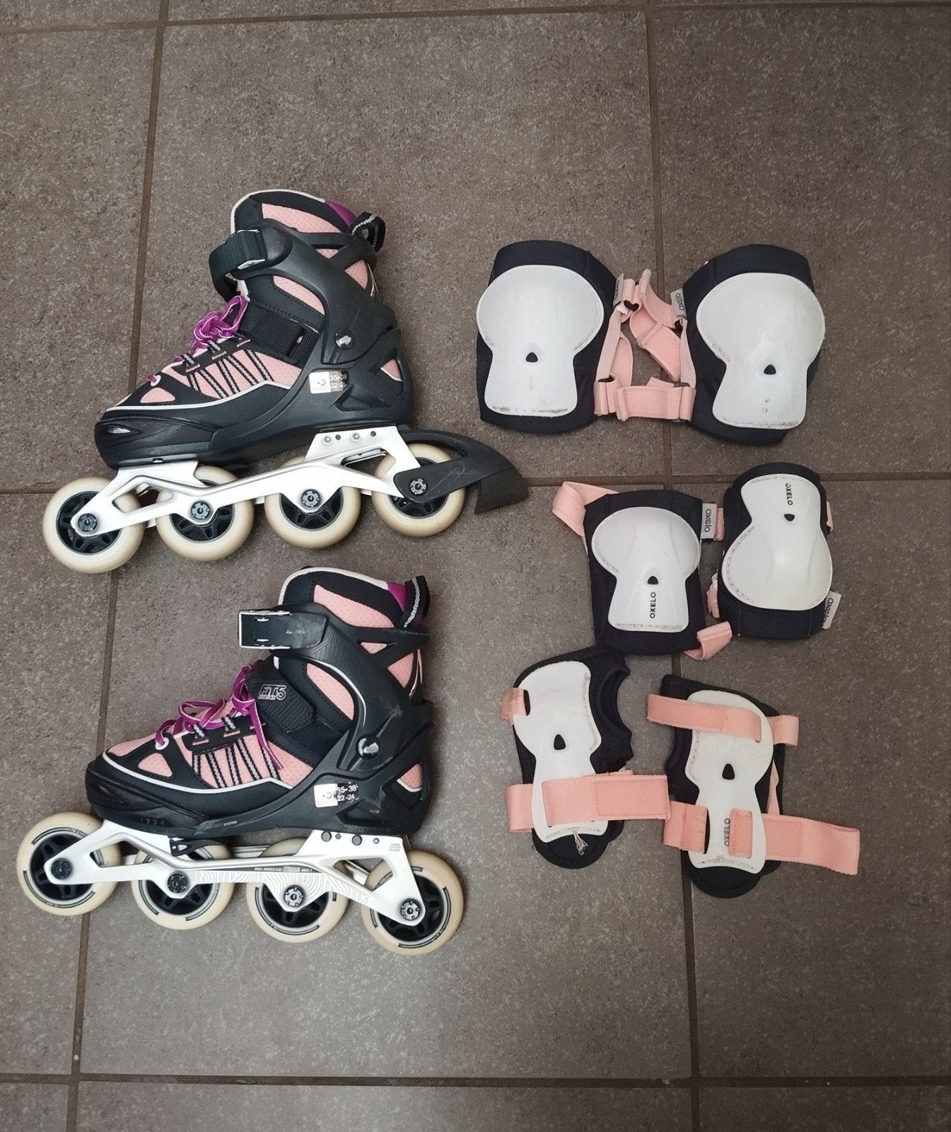 Rollerblades met bescherming maat 35-38, Ophalen, Bescherming