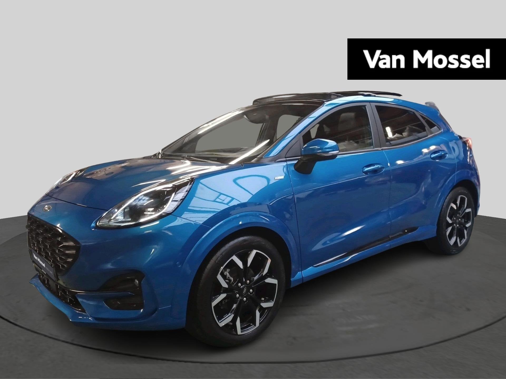 Ford Puma ST-Line X - Pano - MHEV - Trekhaak, Auto's, Stof, Blauw, https://public.car-pass.be/vhr/606e100c-fb57-47b2-a5cd-7034f3c27f7d