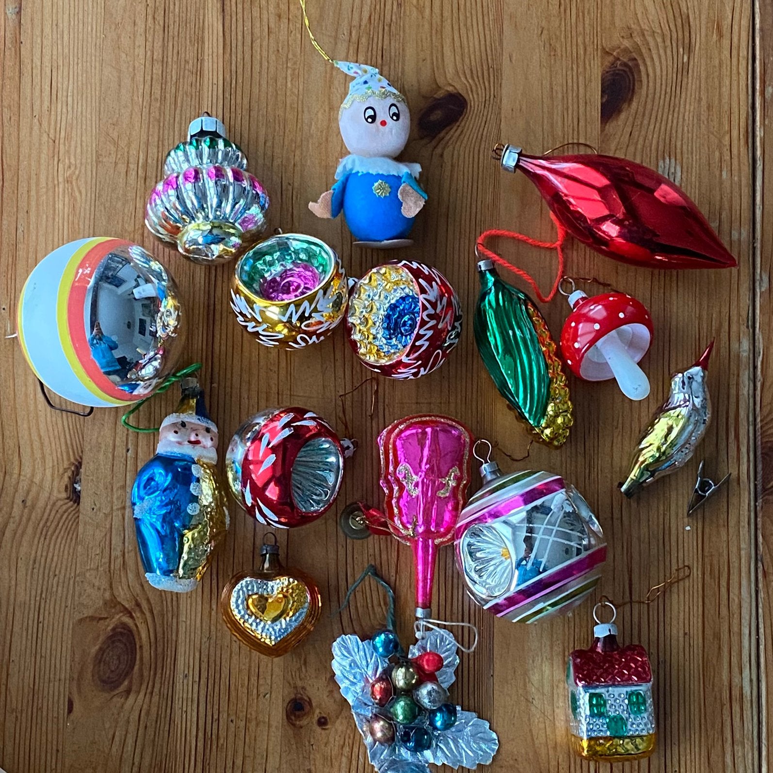 vintage glazen kerstballen, Diversen, Ophalen of Verzenden, Zo goed als nieuw