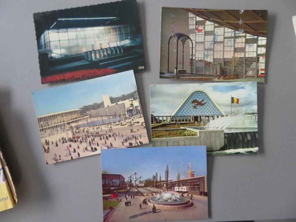 lotje van 5 postkaarten wereldtentoonstelling Expo 58, Verzamelen, Ophalen of Verzenden, Overige typen