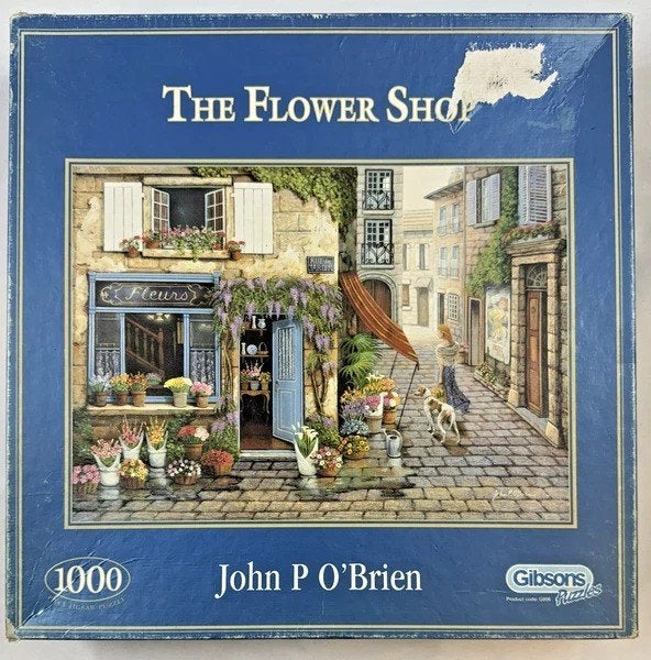 Gibsons Puzzel The Flower Shop John P O'Brien 1000 stukjes, Hobby en Vrije tijd, Denksport en Puzzels, Zo goed als nieuw, Legpuzzel