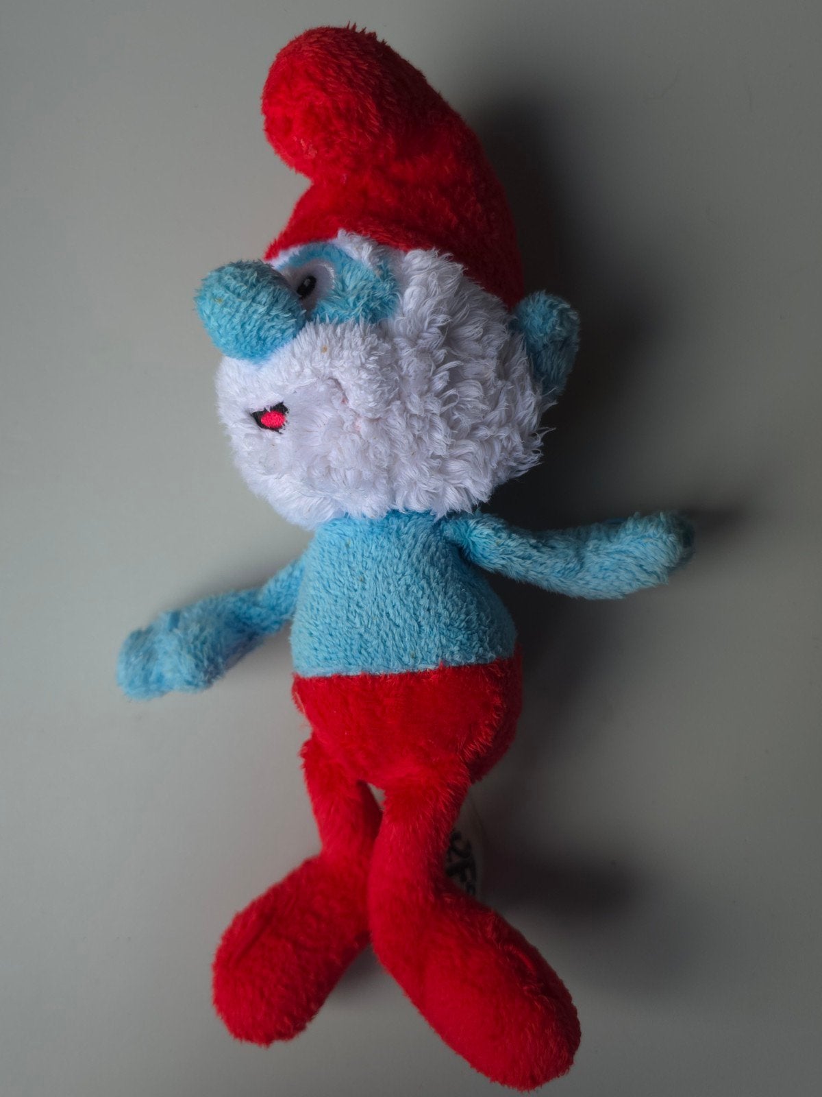 Petite peluche Grand Schtroumpf, Verzamelen, Smurfen, Verzenden, Zo goed als nieuw, Grote Smurf, Poppetje, Figuurtje of Knuffel