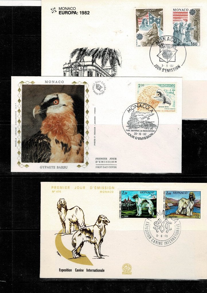 EUROPA MONACO 3 FDC - ZIE SCAN, Ophalen, Monaco