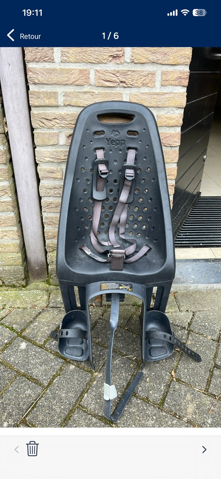 Siege auto Yepp-Thule a vendre., Repose-pieds, Enlèvement, Siège arrière, 15 à 25 kg