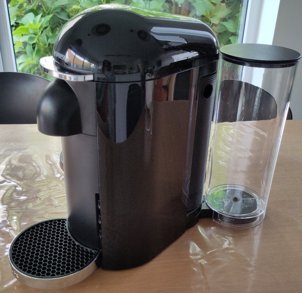 Krups Nespresso Vertuo Plus XN900810 zwart - amper gebruikt, Electroménager, Cafetières, Machine à espresso, Réservoir d'eau amovible