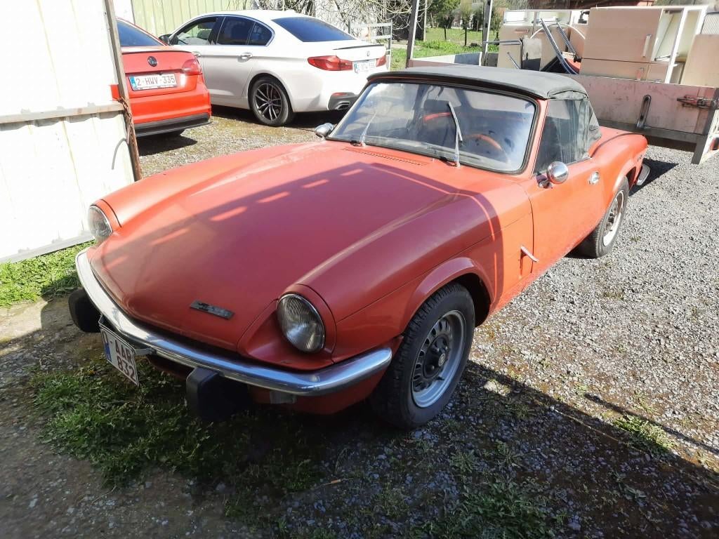 Triumph Spitfire 1972, Auto's, Oldtimers, Achterwielaandrijving, Zwart, Cabriolet, Triumph