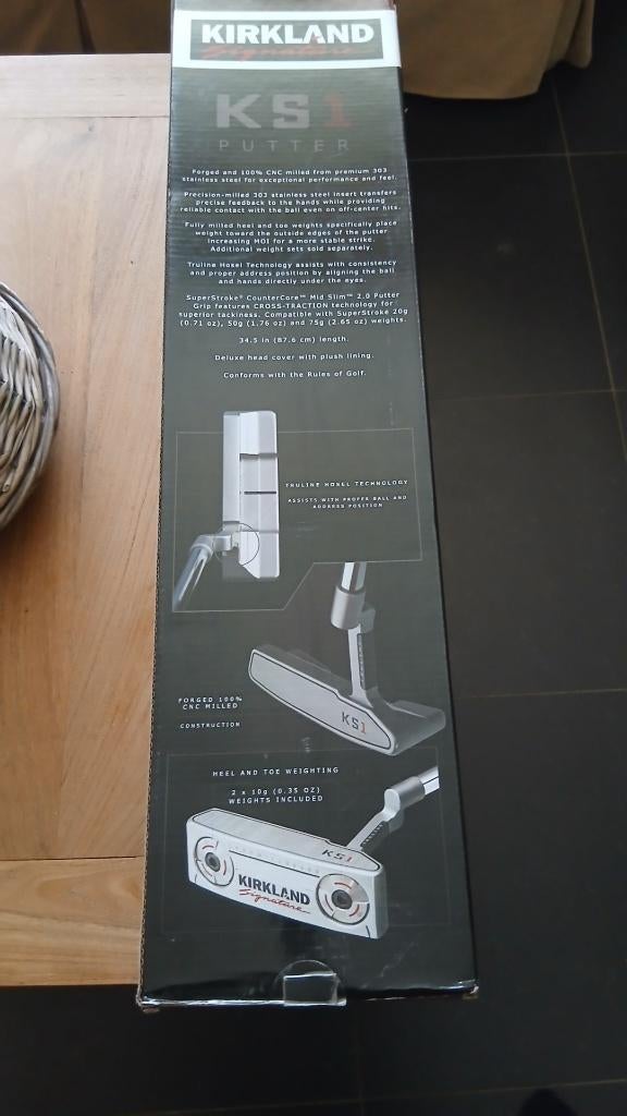 KIRKLAND SIGNATURE KS1 gemengde putter, Sport en Fitness, Golf, Zo goed als nieuw, Club, Overige merken, Ophalen