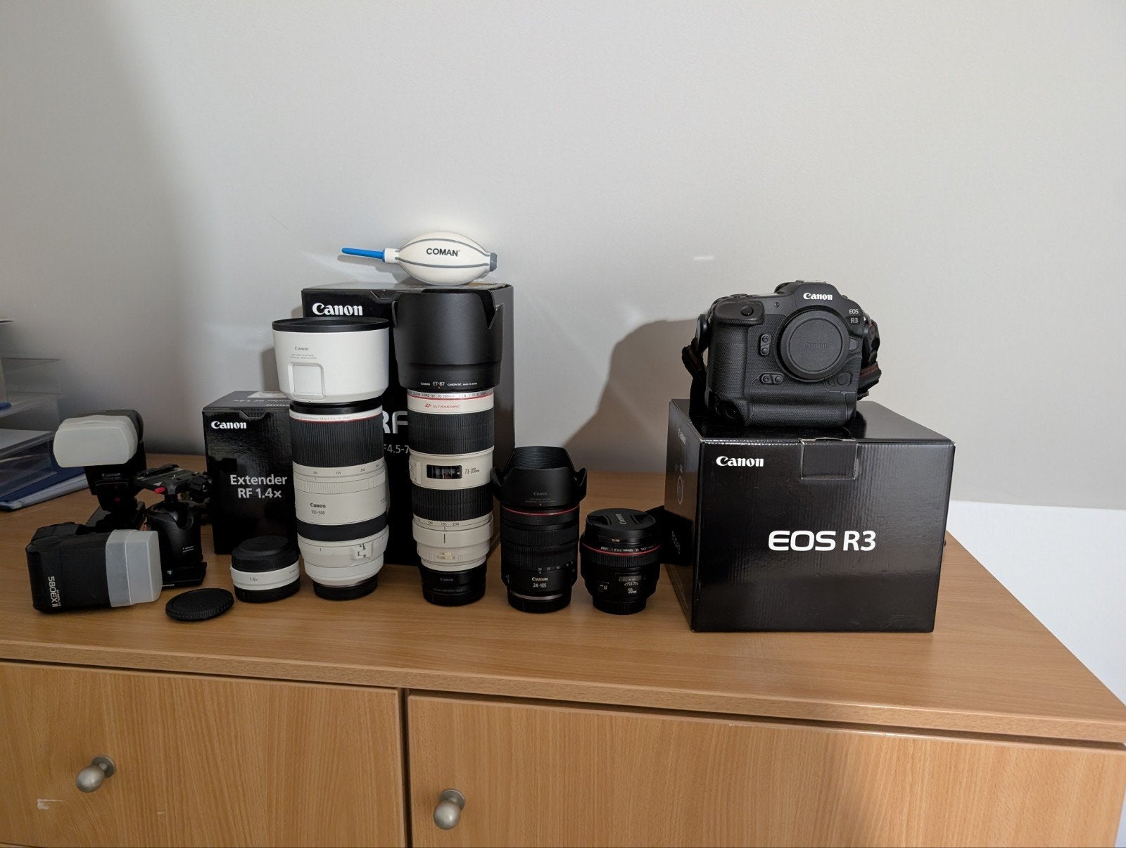 professionele canon set R3 + L glas, Ophalen, Canon, Autofocus, Canon RF
