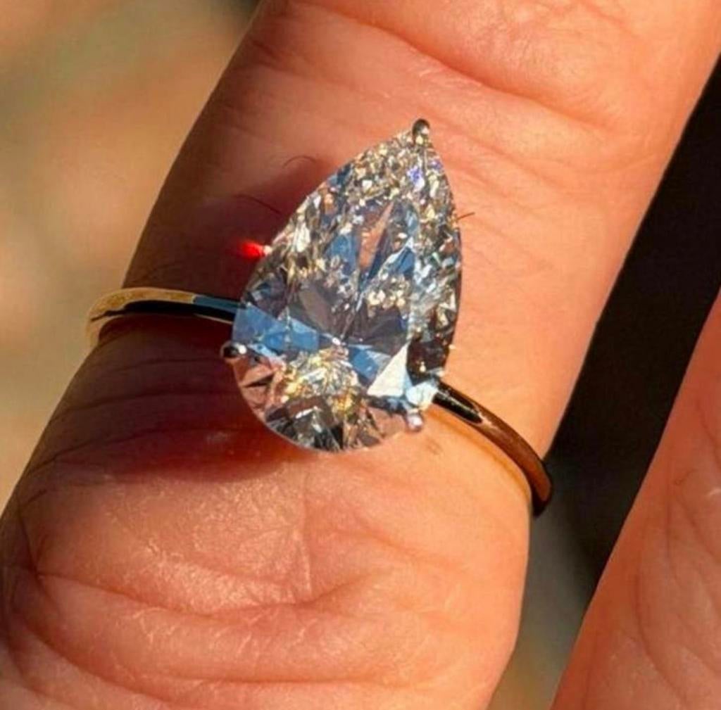 Gouden ring met VVS2 diamant van 3 caraat met certificaat!, Geel, Nieuw, Ophalen of Verzenden, 17 tot 18