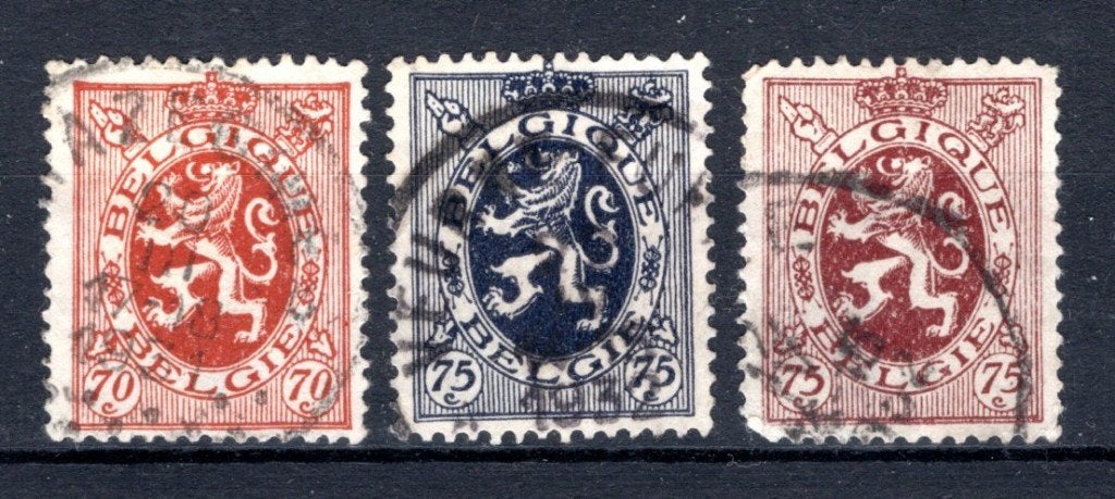 287/288A gestempeld 1929 - Heraldieke leeuw, Verzenden, Gestempeld, Gestempeld