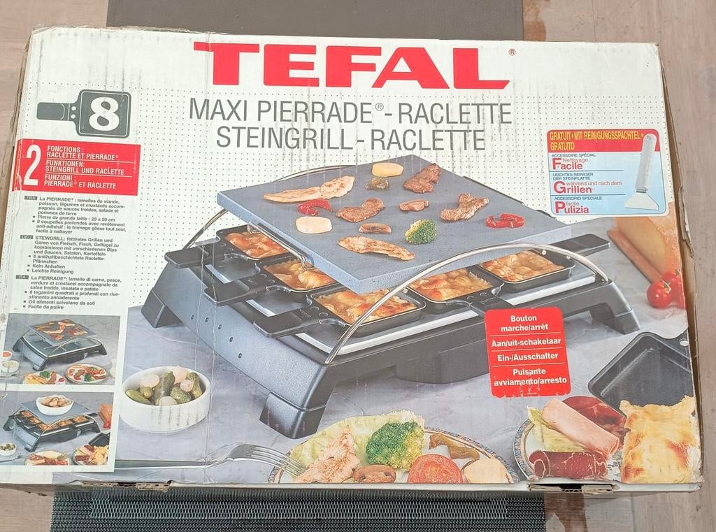 Tefal - Maxi raclette en steengril, Ophalen, Nieuw