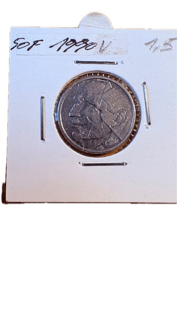 BAUDOUIN I : 50 FRANCS 1990V, Timbres & Monnaies, Enlèvement ou Envoi