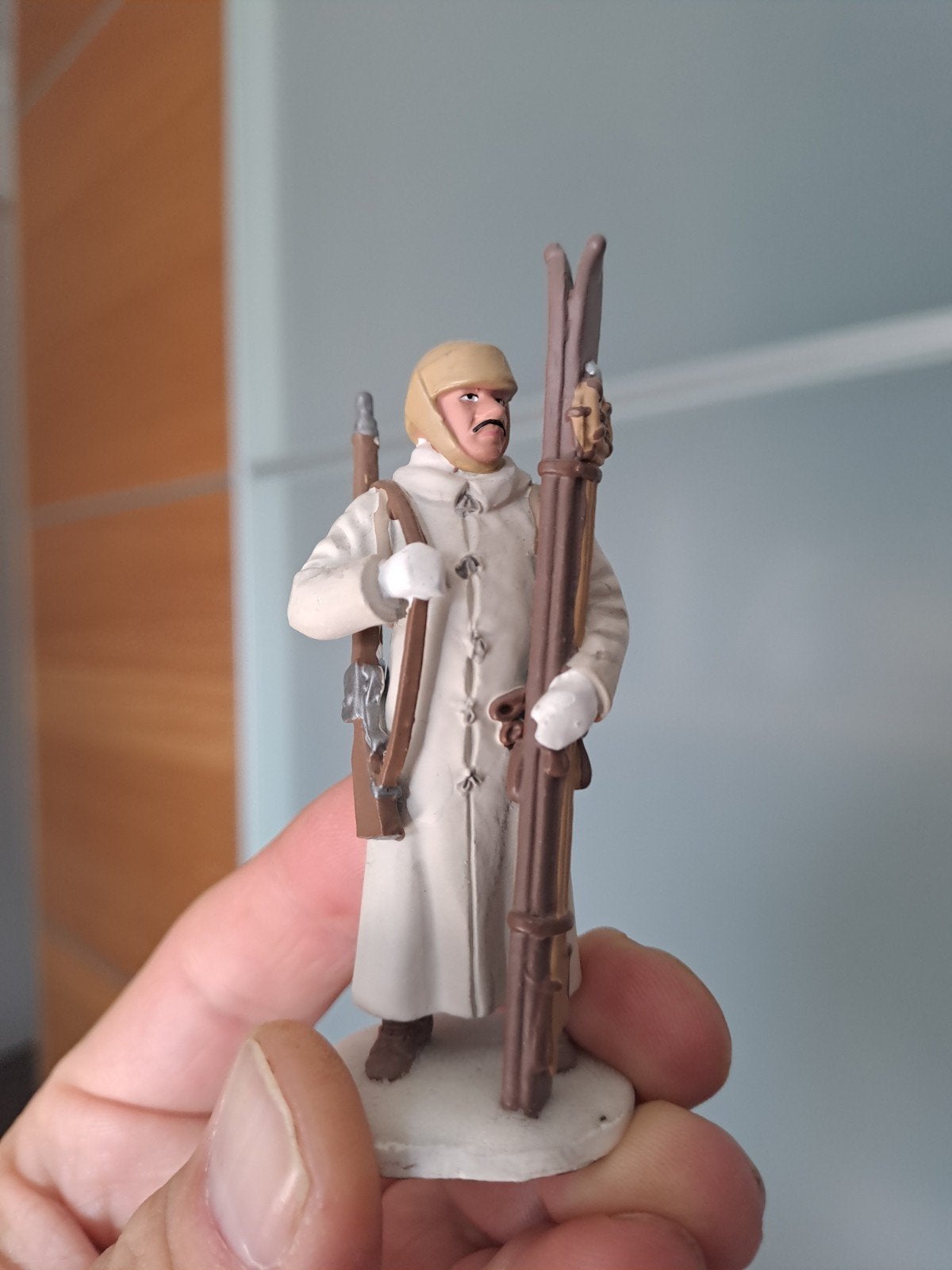 Turkse soldaat - skiër - Eerste Wereldoorlog - tin -1/35, Ophalen of Verzenden