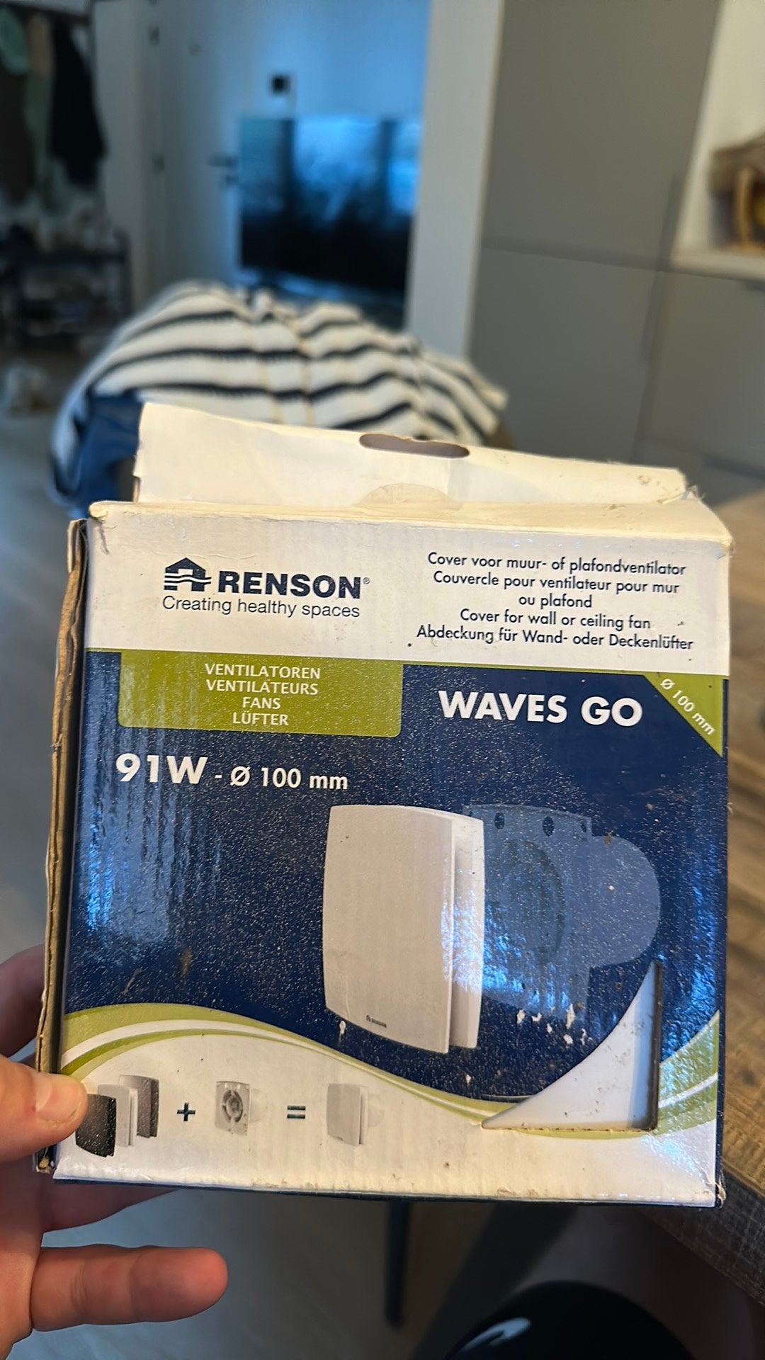 Renson 91W Ventilator Cover 100mm Wit, Enlèvement, Comme neuf, Ventilateur