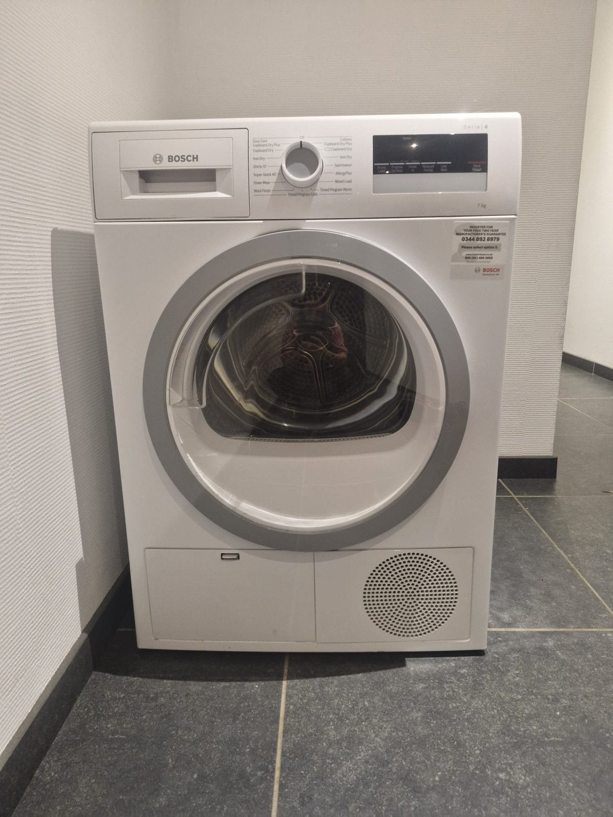 Bosch Serie 4 Droogkast 7kg -2022-, Ophalen, Wolprogramma, 6 tot 8 kg, Gebruikt