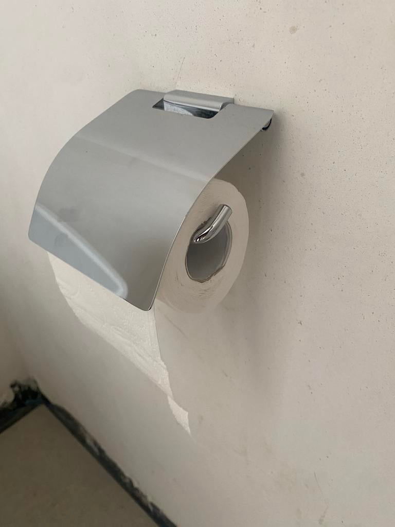 Nieuw! Inox wc rol houder 2stuks, Enlèvement, Comme neuf