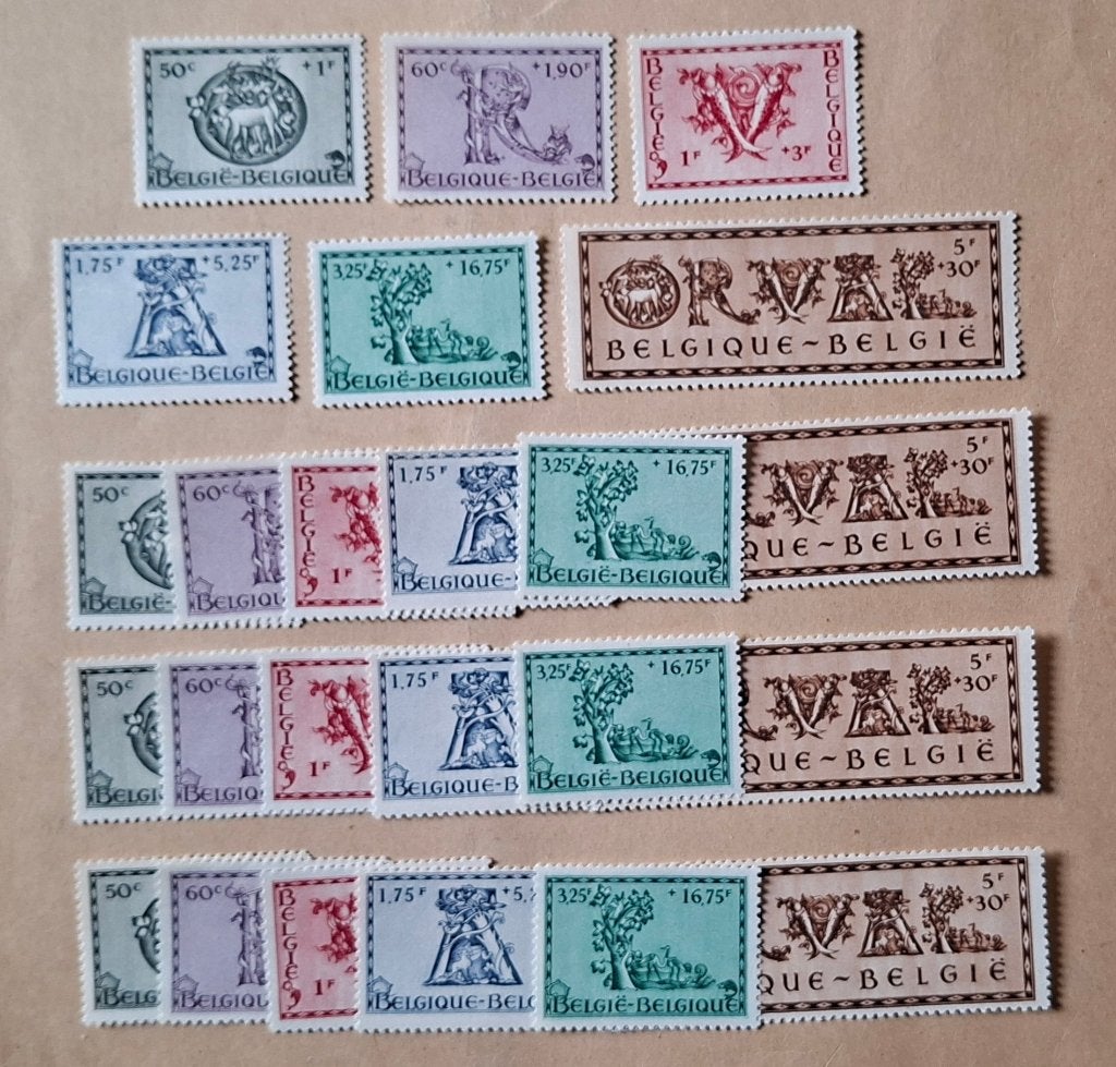 ORVAL België postzegelserie "beginletters", Postzegels en Munten, Verzenden