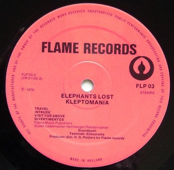 Kleptomania - Elephants lost - 33 rpm Lp, CD & DVD, Vinyles | Rock, Enlèvement ou Envoi, Rock progressif, Comme neuf, LP