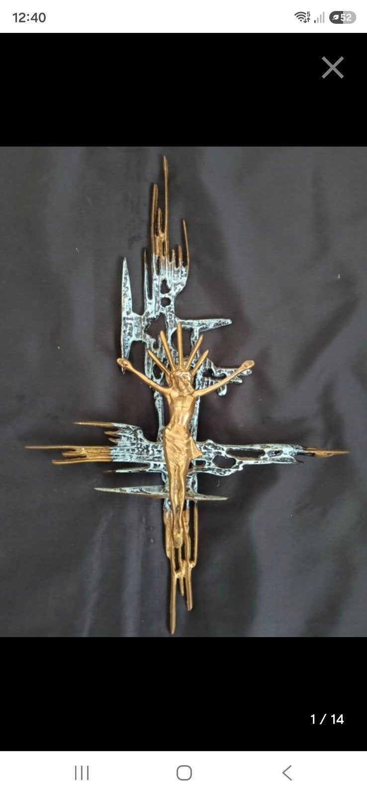 crusifix insiprer par Salvador Dali du fin du XX siecle, Antiquités & Art, Enlèvement