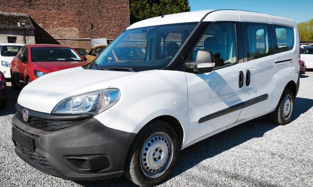 🆕FIAT DOBLO MAXI_1.3 MTJT(95CH)_07/2017💢EU.6B_72.000KM💢, Stof, Euro 6, Wit, Bedrijf