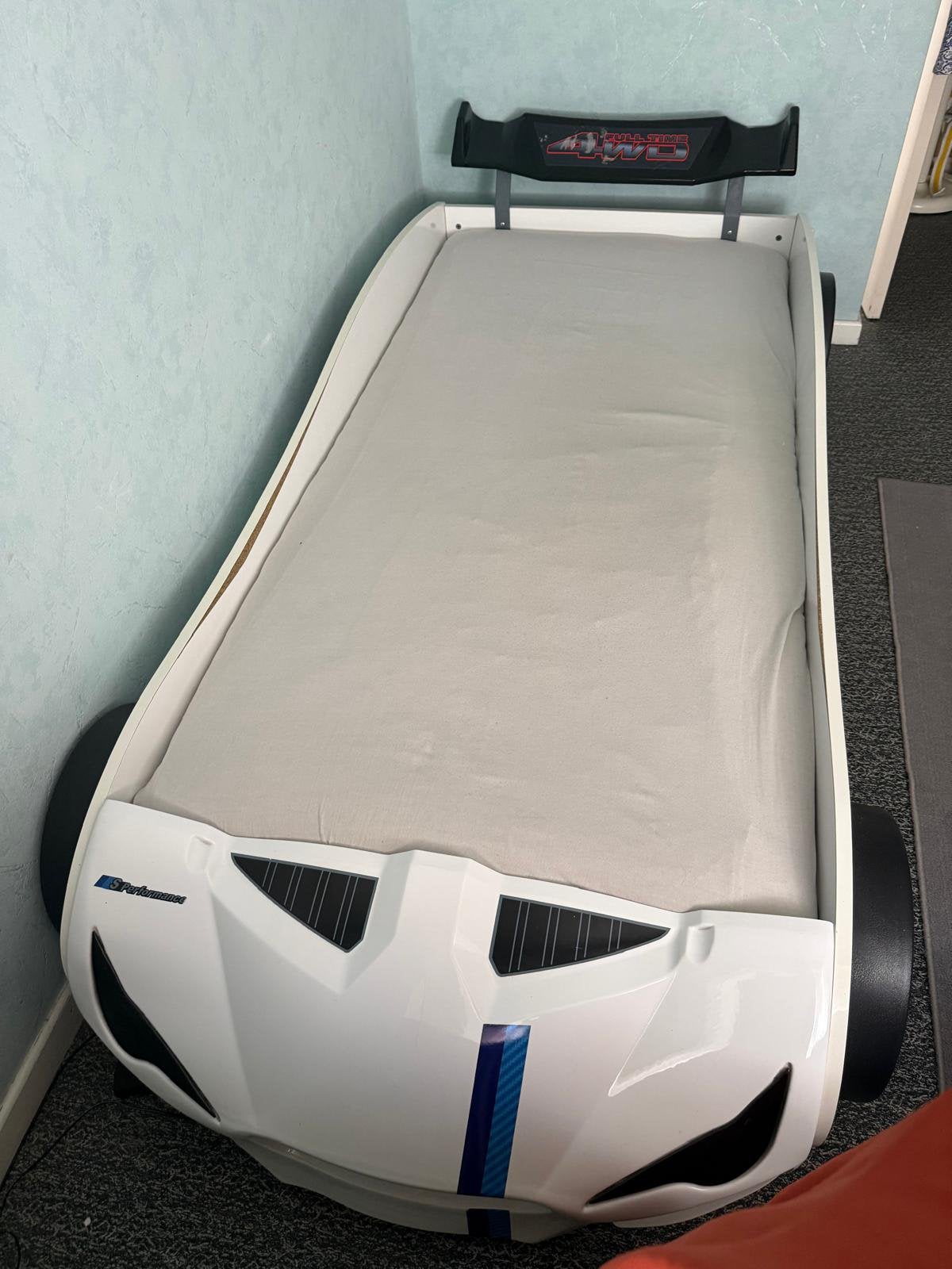Racewagenbed inlcusief Emma matras, 85 à 100 cm, Enlèvement, Matelas, 180 cm ou plus