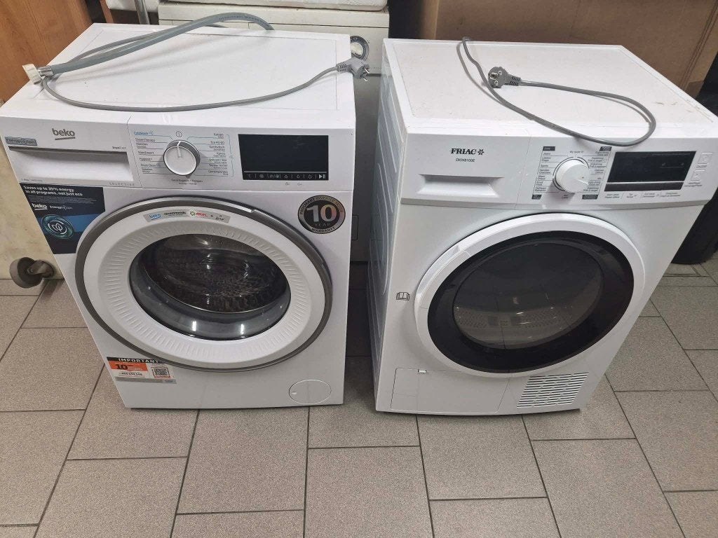 combo wasmachine en droogkast te koop, Elektronische apparatuur, Wasmachines, Ophalen, Zo goed als nieuw, Voorlader, 85 tot 90 cm